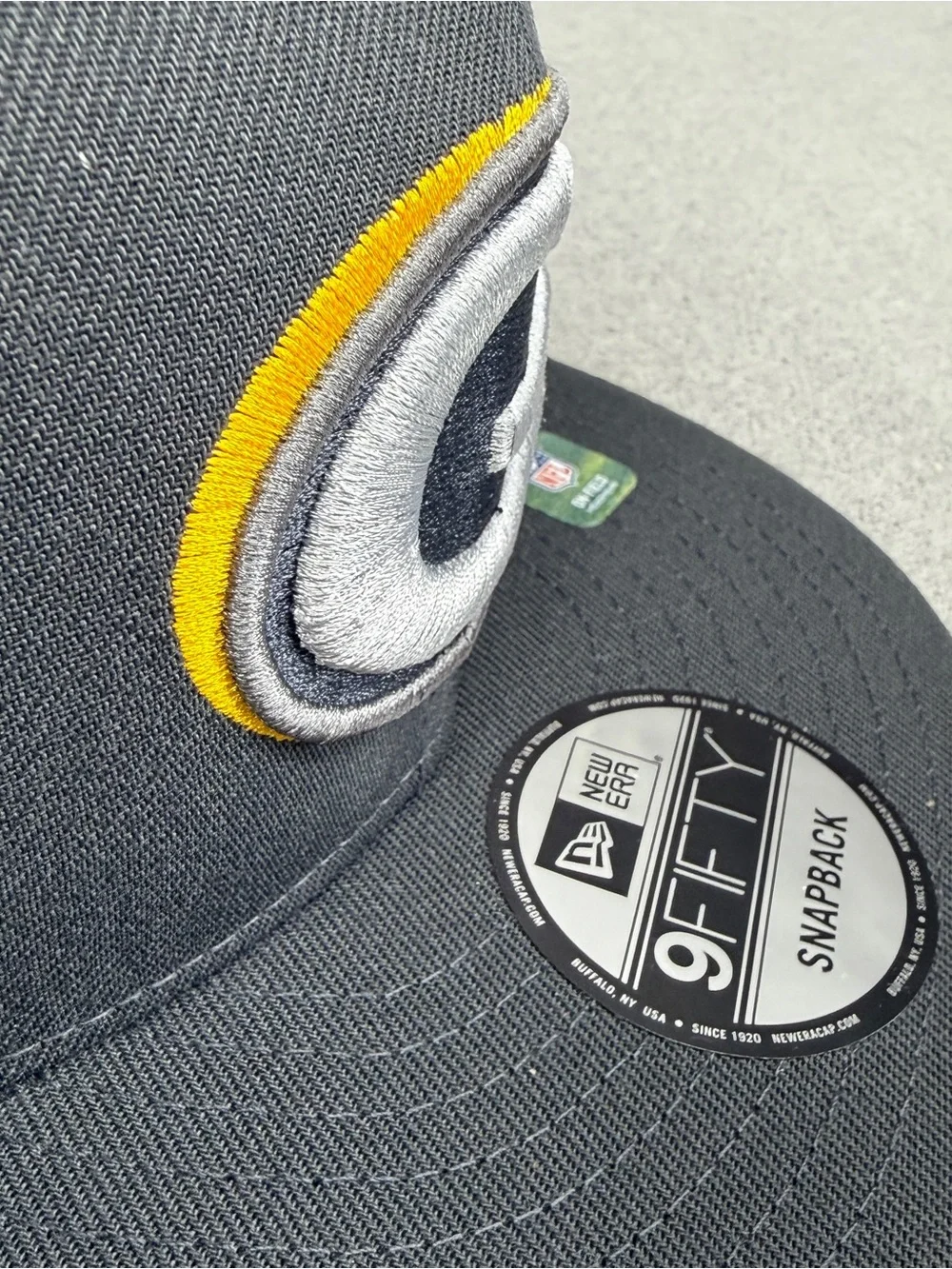 New Era Green Bay Packers Hat 9 Fifty Draft Snapback Gray Side Patch A-Frame Cap